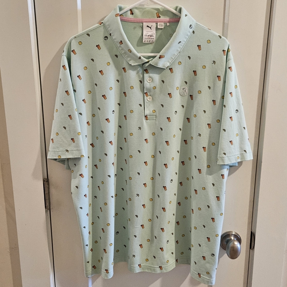 Puma x Arnold Palmer Performance Golf Polo Shirt - Arnold Palmer Print - XXL